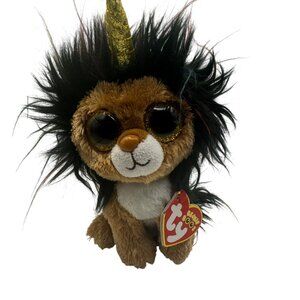 Ty Beanie Boos Ramsey Unicorn Lion Plush 6" Collectible